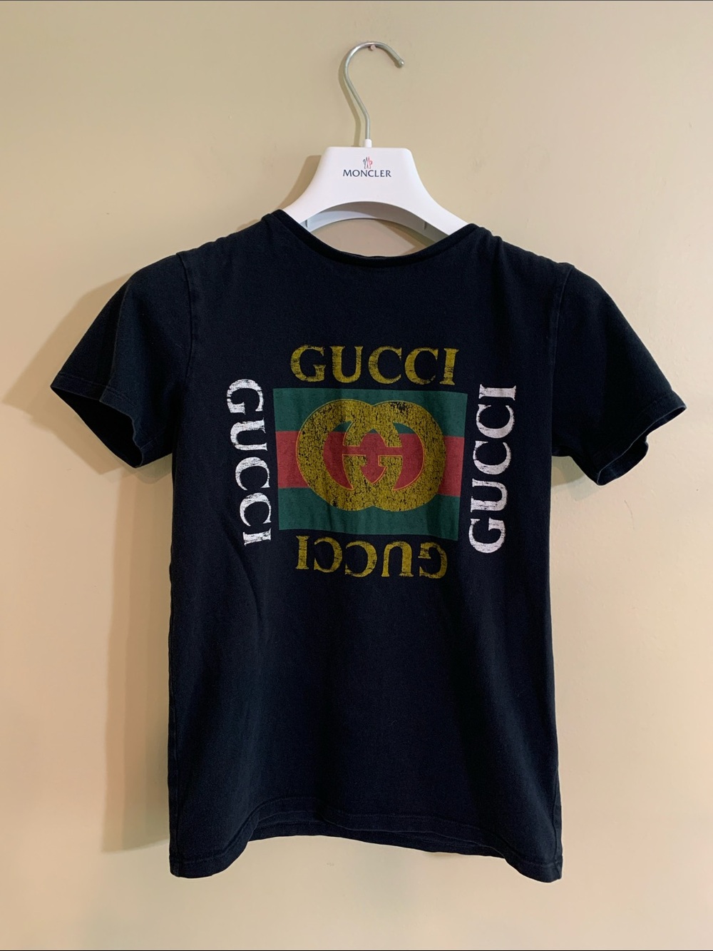 GUCCI Kids Short-Sleeve Tee with Multicolor Vintage Logo - Size 10